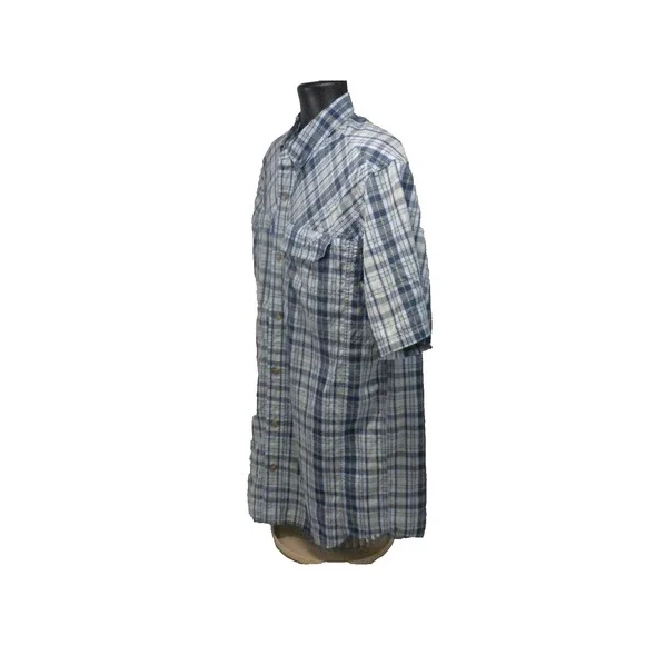Duluth Shirt LT Blue Yellow Plaid Armachillo Lightweight Wicking Vented‎ 475205 - Picture 9 of 14